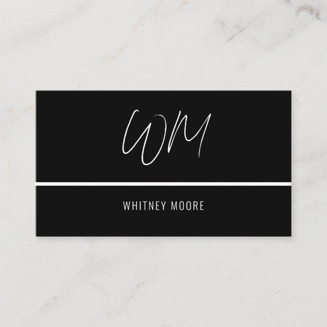 Modern Minimalist Calling Card (Front)