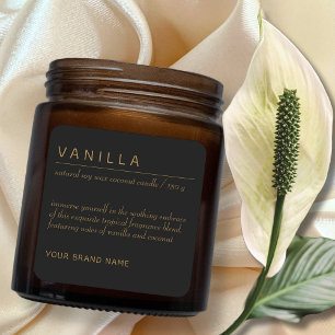 Modern minimalist candle cosmetics product label