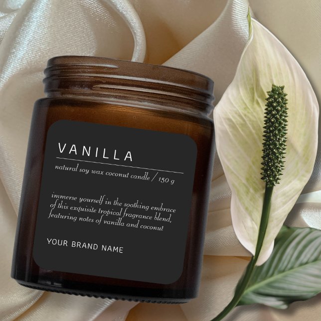 Modern minimalist candle cosmetics product label  (Creator Uploaded)