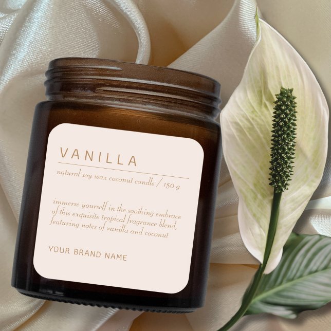 Modern minimalist candle cosmetics product label (Creator Uploaded)
