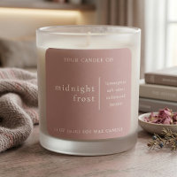 Modern Minimalist Candle Packaging Label Rose