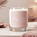 Modern Minimalist Candle Packaging Label Rose<br><div class="desc">Create a custom label that perfectly complements your handcrafted candles. Our minimalist design features a clean, modern aesthetic with a soft, dusty rose color palette. Personalize the label with your brand name and your unique blend of essential oils to create a truly one-of-a-kind product. This elegant label will elevate the...</div>