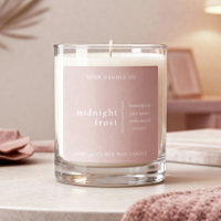 Modern Minimalist Candle Packaging Label Rose