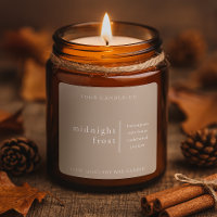 Modern Minimalist Candle Packaging Label Taupe