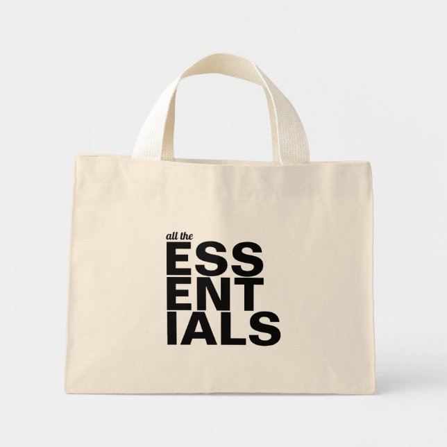 Modern Minimalist Canvas Tote | All the Essentials (Front)