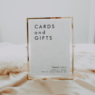 Modern Minimalist Cards And Gifts Wedding Sign
