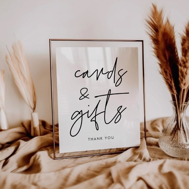 Modern Minimalist Cards & Gifts wedding sign (Creator Uploaded)