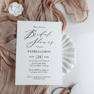 Modern Minimalist Chic Bridal Shower Invitation