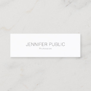 Modern Minimalist Chic Design Professional Plain Mini Business Card