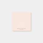 Modern Minimalist Chic Monogram Pastel Light Pink