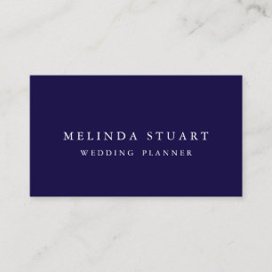 Modern Minimalist Chic Navy Blue Business Card