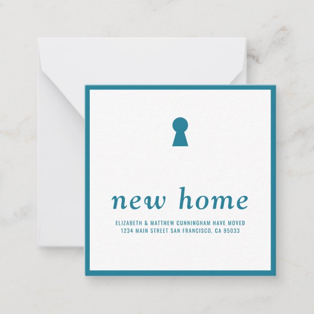 Modern Minimalist Chic New Home Card (Front)