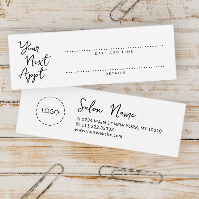 Modern Minimalist Chic Next Appointment Card (Creator Uploaded)
