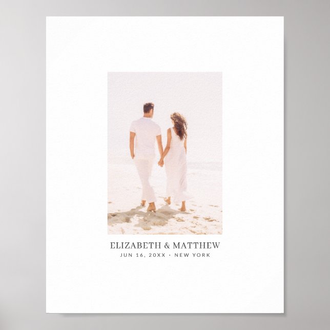 Modern Minimalist Chic Photo Alternative Guestbook (Front)