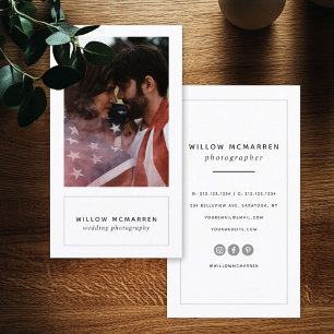 Modern Minimalist Chic Trendy  Photography Business Card