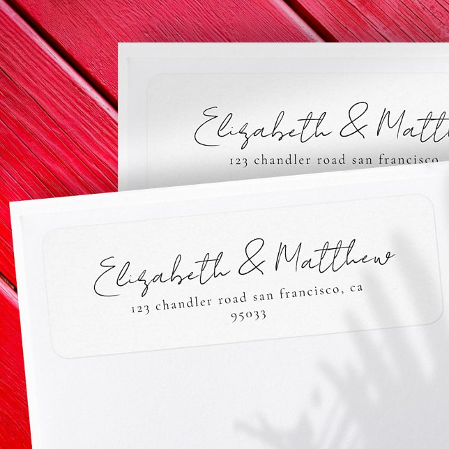Modern Minimalist Chic Wedding Return Address (Creator Uploaded)