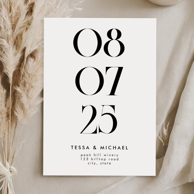Modern Minimalist Chic Wedding Save The Date (Creator Uploaded)