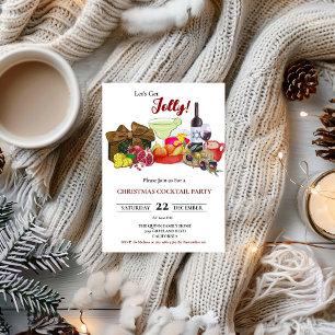 Modern Minimalist christmas cocktail party  Invitation