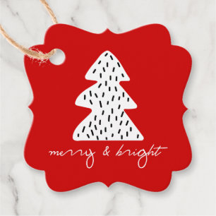 Modern Minimalist Christmas Holiday Gift Tag