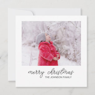 Modern Minimalist Christmas Holiday Photo Card