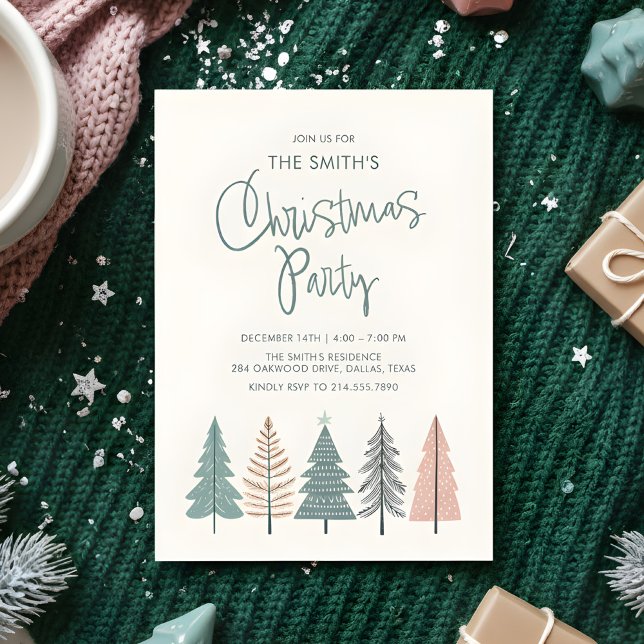 Modern Minimalist Christmas Party Invitation (Creator Uploaded)