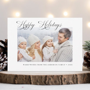 Modern Minimalist Christmas Photo Holiday Card