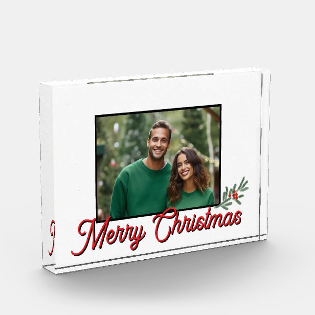 Modern minimalist Christmas photo template (Left)