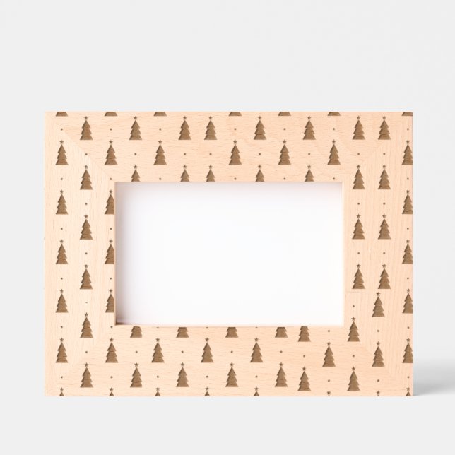 Modern Minimalist Christmas Tree Etched Frames (Front)