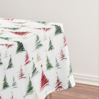 Modern Minimalist Christmas Tree Tablecloth