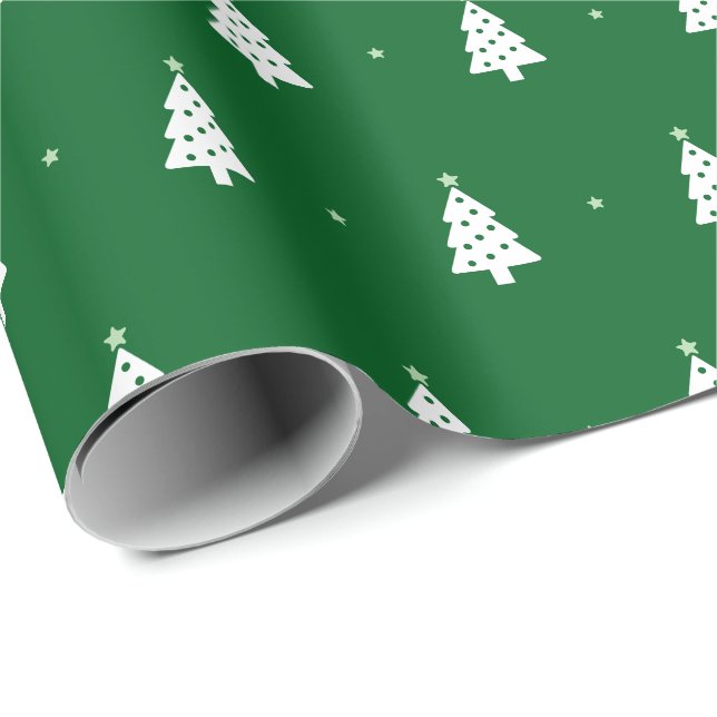 Modern Minimalist Christmas Tree Wrapping Paper (Roll Corner)