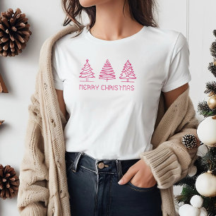 Modern minimalist Christmas trees T-Shirt