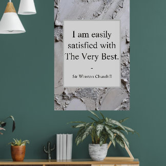 Modern Minimalist Churchill Quote Office Wall  Poster