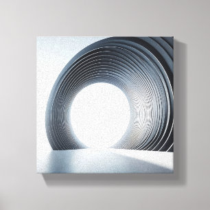Modern Minimalist Circular Architecture Art - Abst Canvas Print