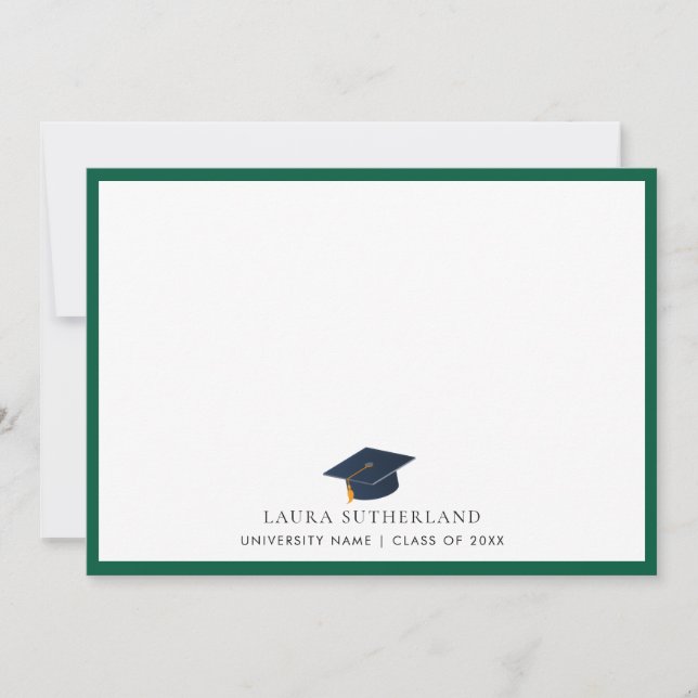 Modern Minimalist Class of 2026 Grad Hat Card (Front)