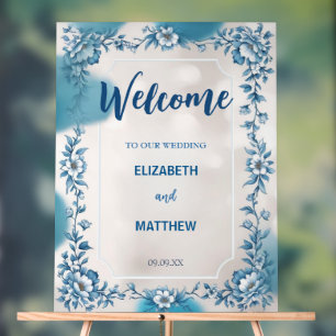 Modern Minimalist classic Flowers wedding Acrylic Sign