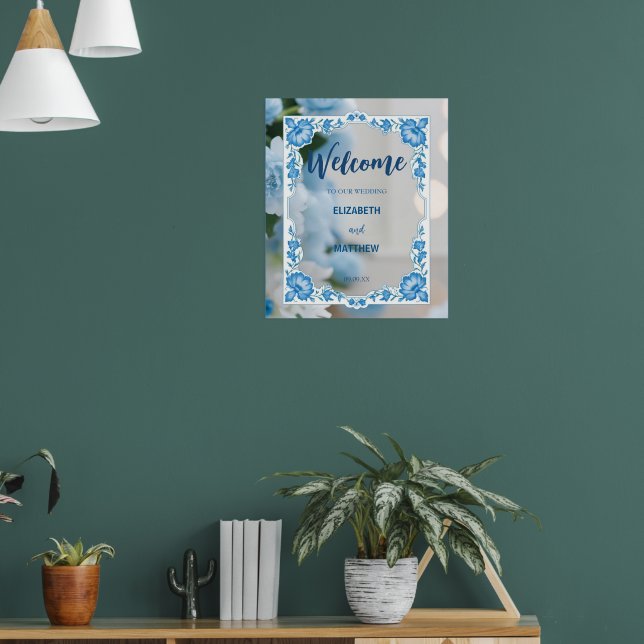 Modern Minimalist classic Flowers wedding Poster (Living Room 1)