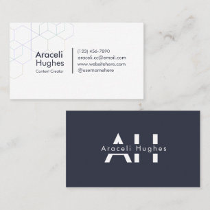 Modern Minimalist Clean Geometric Bold Hexagon Business Card