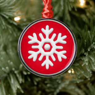 Modern minimalist clean simple white snowflake metal tree decoration