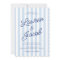 Modern Minimalist Coastal Blue Stripes Wedding