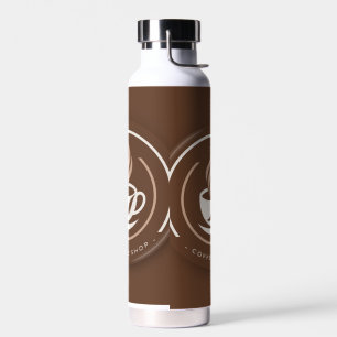 Modern Minimalist Coffee Shop Logo  Water Bottle
