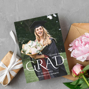 Modern Minimalist College Graduation Announcement