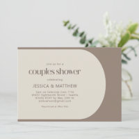 Modern Minimalist Colour Block Brown Couples Showe