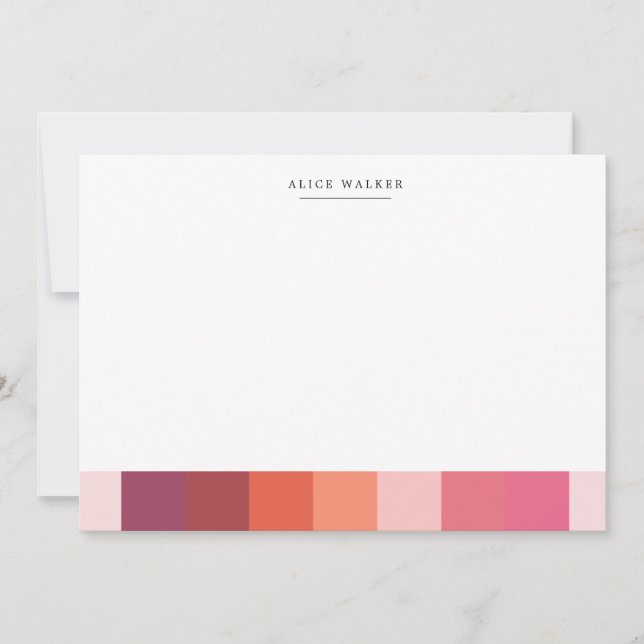 modern minimalist colour block Stationery Note Car Card (Front)