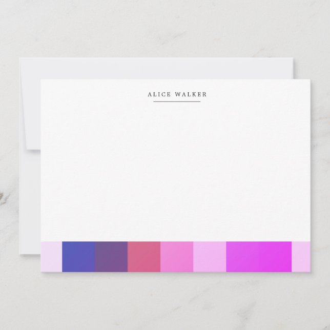 modern minimalist colour block Stationery Note Car Card (Front)