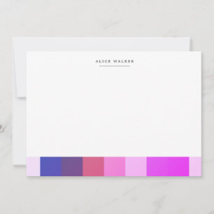 modern minimalist colour block Stationery Note Car Card