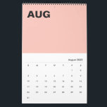 Modern Minimalist Colour Calendar<br><div class="desc">Celebrate your new year with this minimalist colour calendar. This design features a simple colour background with text. You can personalise the colours and fonts. More office/school supplies are available at my store BaraBomStudio.</div>