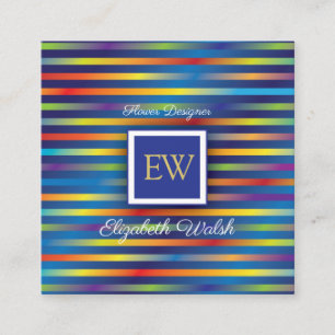 Modern Minimalist Colourful Gradient New Design Square Business Card