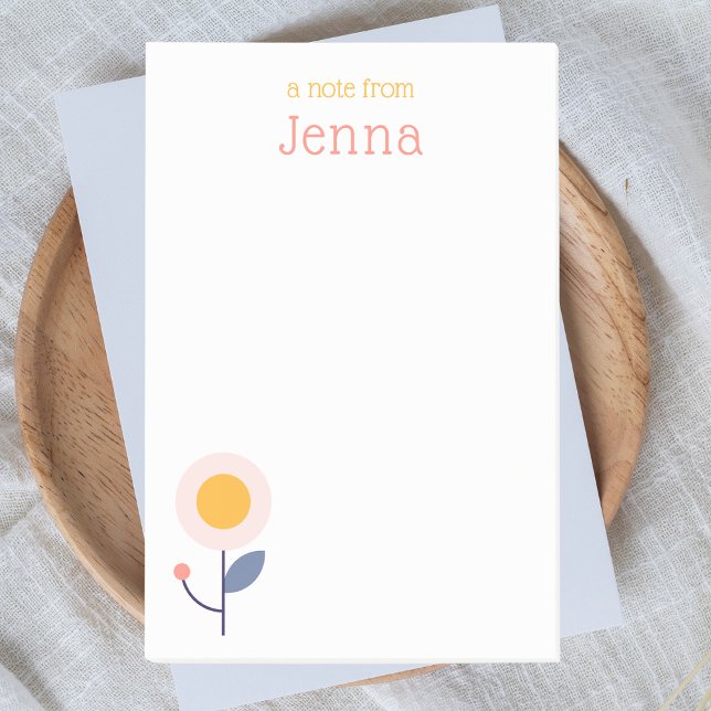 Modern Minimalist Colourful Retro Floral Post-it Notes (Creator Uploaded)