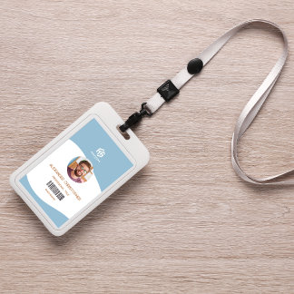 Modern Minimalist Company Employee Badge ID Badge