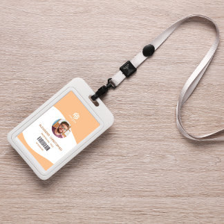 Modern Minimalist Company Employee Badge ID Badge